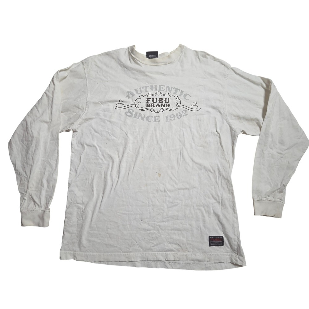 Vintage FUBU Long Sleeve Graphic T-Shirt XL 90s Streetwear Hip Hop Skater